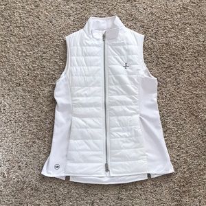 Peter Millar Hybrid Full Zip Vest White